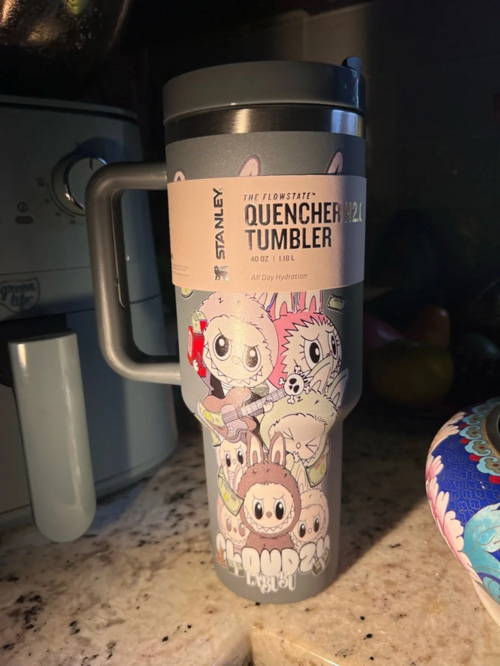 Stanley Gray Labubu Quencher Tumbler 40 ounces - Picture 1 of 9